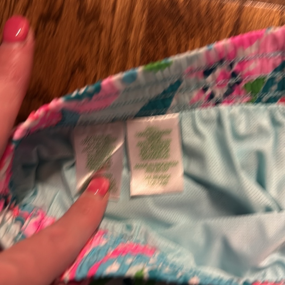 Lilly Pulitzer luxletic ocean Trail short turquoise oasis golden hour XXS NWT - Picture 7 of 8